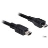 DELOCK cable USB micro-B St/ USB mini St 1m