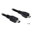 DELOCK cable USB micro-B St/ USB mini St 1m