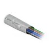 OPLOT NA KABLE DELOCK 2M 50MM ZATRZASKI ODPORNOŚĆ CIEPLNA JUODA/PILKA PVC