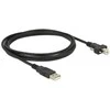 Delock 2m USB 2.0 - 2 m - USB A - USB B - USB 2.0 - Male/Male - Juodas