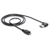 KABELIS USB MICRO(M)->USB-A(M) 2.0 2M KAMPINIS KAIRĖ/DEŠINĖ EASY-USB JUODA DELOCK