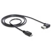 KABELIS USB MICRO(M)->USB-A(M) 2.0 2M KAMPINIS KAIRĖ/DEŠINĖ EASY-USB JUODA DELOCK