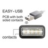 KABELIS USB MICRO(M)->USB-A(M) 2.0 2M KAMPINIS KAIRĖ/DEŠINĖ EASY-USB JUODA DELOCK