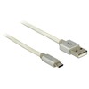 KABELIS USB MICRO(M)->USB-A(M) 2.0 2M Sidabrinis OPLOT DELOCK