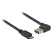 Kabelis USB Delock Easy USB, Typ Micro-B, 2m, juoda (85166)