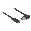 Kabelis USB Delock Easy USB, Typ Micro-B, 2m, juoda (85166)
