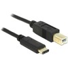 DELOCK Cable Cable USB Type-C 2.0 vyriškas > USB 2.0 Type-B male 2.0 m juodas