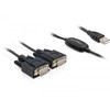 USB adapteris Delock USB - RS- 232 x2 Juodas (61886)