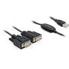 USB adapteris Delock USB - RS- 232 x2 Juodas (61886)