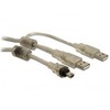 USB kabelis Delock miniUSB - 2x USB-A 1 m Juodas (82447)