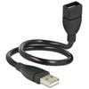 USB kabelis Delock USB-A - USB-A 0.35 m Juodas (83498)