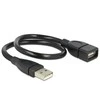 USB kabelis Delock USB-A - USB-A 0.35 m Juodas (83498)