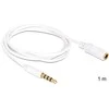 GARSO pratęsimo kabelis MINIJACK 3,5 mm M/F 4 PIN 1M BALTA DELOCK