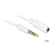 GARSO pratęsimo kabelis MINIJACK 3,5 mm M/F 4 PIN 1M BALTA DELOCK
