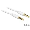 DeLOCK 83439 kabelio lizdo kištukas 3,5 mm lizdo kištukas iki 3,5 mm lizdo kištukas 0,5 m baltas