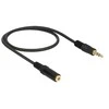 Delock Kabelis Extension Cable Minijack M/F 3Pin 0,5m juoda