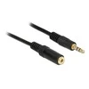 Delock Kabelis Extension Cable Minijack M/F 3Pin 1m juoda