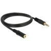 Delock Kabelis Extension Cable Minijack M/F 3Pin 1m juoda