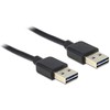 Delock Cable EASY-USB 2.0 A tipo kištukas > EASY-USB 2.0 A tipo kištukas 3 m juodas