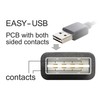 KABELIS USB-A(M)->USB-B(M) 2.0 3M KAMPINIS LEWO/PRAWO EASY-USB JUODA DELOCK