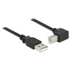 KABELIS USB-A(M)->USB-B(M) 2.0 3M KAMPINIS PRAWO JUODA DELOCK
