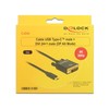 Delock 3m - USB-C/DVI 24+1 - 3840 x 2160 pikselių