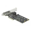 Delock karta PCI Express x4 - 2x M.2 Key B + 3x SATA žemo profilio