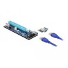 Delock Riser Karte PCI Express x1 zu x16 mit 60 cm USB Kabelis