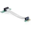 Delock stovo kortelė PCI Express x1 su lanksčiu kabeliu, nukreiptu į kairę