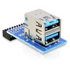 Delock USB 3.0 - 19- pin Sidabrinis (41865)