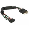 Delock USB 9 pin - USB 9 pin, 0,12m, Juoda (41977)