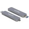 DELOCK išorinis M.2 NVME PCIe SSD korpusas su C tipo ir A tipo USB kištuku