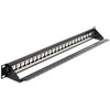 Delock 19" Keystone 24 prievadas su bėgeliu