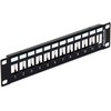 PATCH PANEL 12 PORT 1U DO MODUŁÓW 10" KEYSTONE JUODA DELOCK