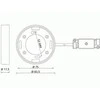 Lubinis šviestuvas „Delock Lighting GX53“ apvalus lempos lizdas, F tipo, baltas
