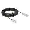Prailginimo laidas USB-A M/F 3.0 50M aktyvus juodos spalvos optinis DELOCK
