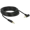 Delock Audiokabel Klinke 3,5mm Stecker > 3,5mm Stecker (juodas, 5 Meter abgewinkelt)