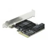 Delock 5 Port SATA PCI Express x4 kortelė – žemo profilio formos koeficientas