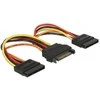 Delock SATA 15 kontaktų – SATA 15 kontaktų x2, 0,15 m, daugiaspalvis (60143)