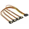 Delock SATA 15- pin - SATA 15- pin x4.5m, Multicolor (60158)