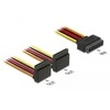 Delock DeLOCK 60170 maitinimo kabelis, 0,15 m, SATA 15 kontaktų, 2 x SATA 15 kontaktų, vyriškas, moteriškas, tiesus