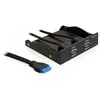DELOCK priekinis skydelis 3,5 2x USB 3.0 juodas (Pinheader)