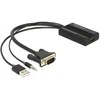 DELOCK VGA į HDMI adapterį su garsu