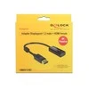 Delock Displayport 1.2 (M) -> HDMI (F) 4K pasyvus juodas adapteris