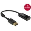 Delock Displayport 1.2 (M) -> HDMI (F) 4K pasyvus juodas adapteris