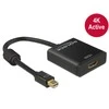 DELOCK Adaptorcable mini DisplayPort 1.2 kištukas > HDMI lizdas juodas 4K Active