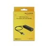 Delock HUB USB 3.0 3 išoriniai prievadai + 1 x Gigabit LAN prievadas