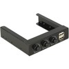 DELOCK 3,5 sp. (8,89 cm) Priekinis skydelis > 2 x USB 2.0 ir ventiliatoriaus valdymas