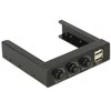 DELOCK 3,5 sp. (8,89 cm) Priekinis skydelis > 2 x USB 2.0 ir ventiliatoriaus valdymas