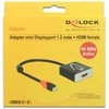 DELOCK Adapteris mini Displayport 1.2 male > HDMI moteriškas 4K 60 Hz aktyvus